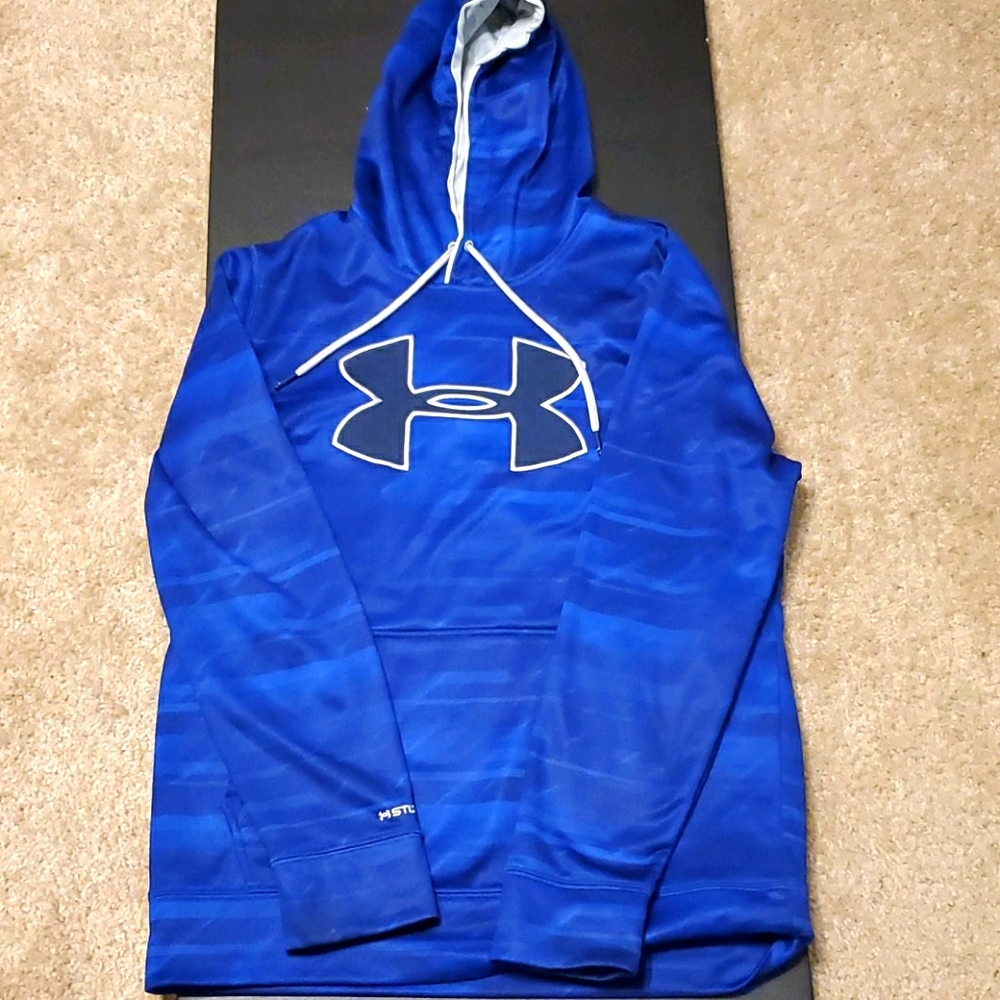Dark and medium blue sweatshirt
